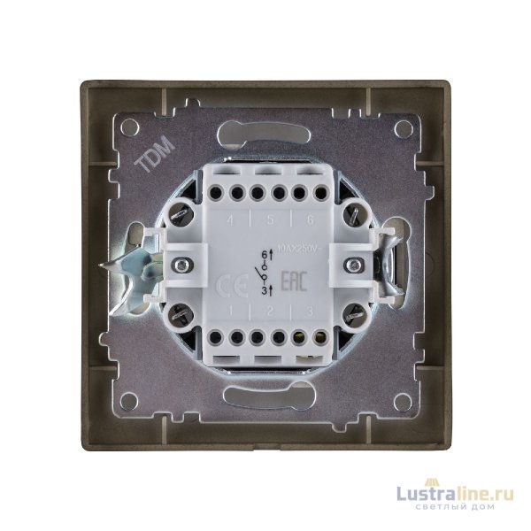 Выключатель одноклавишный Лама TDM Electric SQ1815-0701
