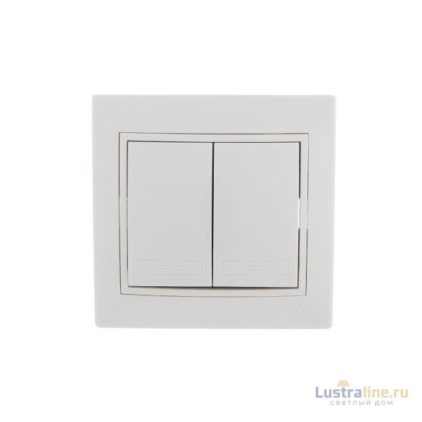 Выключатель двойной Lezard Mira 701-0202-101