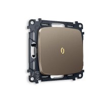 Комплект механизма 1-кл проходного выключателя с подсветкой Ambrella Volt Omega MO632030