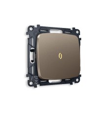 Комплект механизма 1-кл проходного выключателя с подсветкой Ambrella Volt Omega MO632030