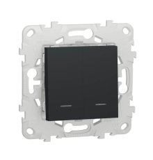 Выключатель двухклавишный Schneider Electric Unica New NU521154N