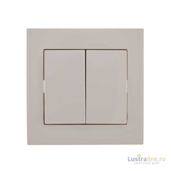 Выключатель двойной Lezard Rain 703-0202-101