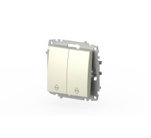 Выключатель двухклавишный проходной ELBI Zena Vega 609-010300-211