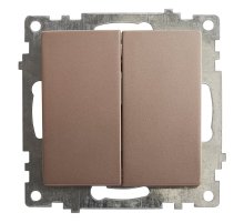Выключатель 2-клавишный Stekker Катрин 39592