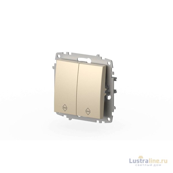 Переключатель двухклавишный проходной ELBI Zena Vega 609-012500-211 Переключатель двухклавишный проходной ELBI Zena Vega 609-012500-211