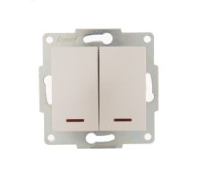 Выключатель двойной с подсветкой Lezard Karina 707-3088-112 Выключатель двойной с подсветкой Lezard Karina 707-3088-112