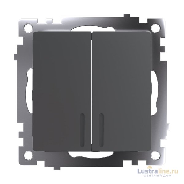 Выключатель двухклавишный c индикатором Stekker Катрин GLS10-7102-06 49409