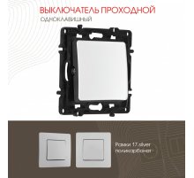 Выключатель одноклавишный проходной Arte Milano 217.32-1.silver