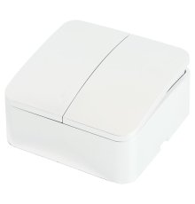 Выключатель двухклавишный Stekker София MSW10-20-01 49289