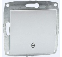 Выключатель одноклавишный проходной Mono Electric Despina-Larissa 10А 250В серебро 500-002125-109