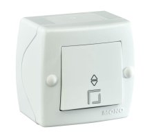 Выключатель одноклавишный проходной Mono Electric Octans IP20 10А 250В белый 104-010101-109
