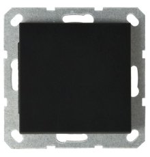 Выключатель одноклавишный Jasmart с накладкой 10A 250V черный матовый (soft touch) G3011PB