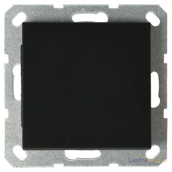 Выключатель одноклавишный Jasmart с накладкой 10A 250V черный матовый (soft touch) G3011PB
