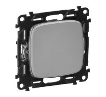 Выключатель одноклавишный Legrand Valena Allure 10A 250V алюминий 752901