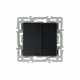 Механизм выключателя двухклавишный проходной Arlight SWT-MKP2-PL-BK (250V, 16A) 043728