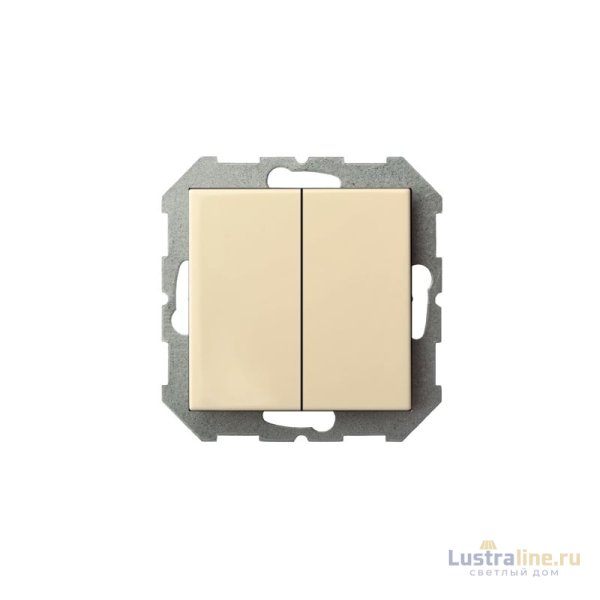 Выключатель двухклавишный Liregus Epsilon 28-053