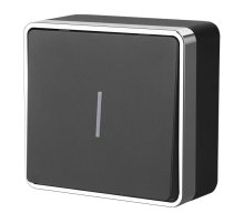 Выключатель одноклавишный с подсветкой Werkel Gallant черный/хром W5010135 4690389163845