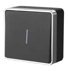 Выключатель одноклавишный с подсветкой Werkel Gallant черный/хром W5010135 4690389163845