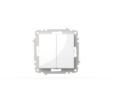 Выключатель двухклавишный ELBI Zena Vega 609-015600-202