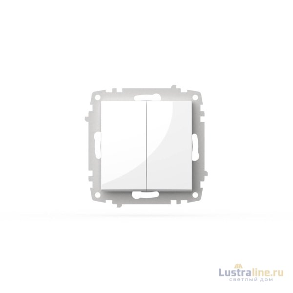 Выключатель двухклавишный ELBI Zena Vega 609-015600-202