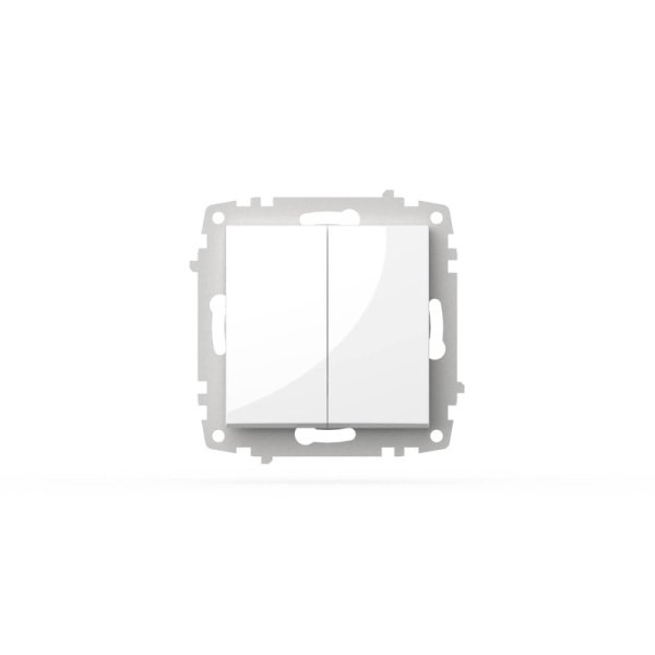 Выключатель двухклавишный ELBI Zena Vega 609-015600-202