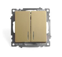 Выключатель 2-клавишный Stekker Катрин GLS10-7102-08 49217