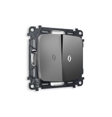 Комплект механизма 2-кл выключателя с подсветкой Ambrella Volt Omega MO654015