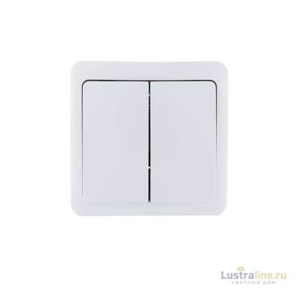 Выключатель двойной Lezard Viola 751-0200-101