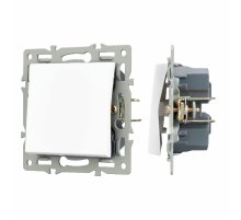 Механизм выключателя одноклавишный перекрестный Arlight SWT-MKX1-PL-WH (250V, 16A) 043718