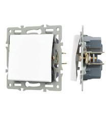 Механизм выключателя одноклавишный перекрестный Arlight SWT-MKX1-PL-WH (250V, 16A) 043718