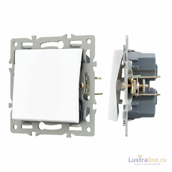 Механизм выключателя одноклавишный перекрестный Arlight SWT-MKX1-PL-WH (250V, 16A) 043718