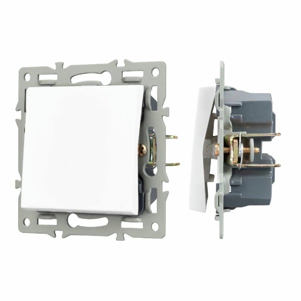 Механизм выключателя одноклавишный перекрестный Arlight SWT-MKX1-PL-WH (250V, 16A) 043718