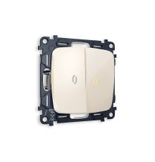 Комплект механизма 2-кл проходного выключателя с подсветкой Ambrella Volt Omega MO304030