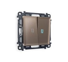 Комплект механизма 2-кл проходного выключателя с подсветкой Ambrella Volt Alfa MA634040