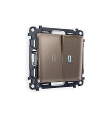 Комплект механизма 2-кл проходного выключателя с подсветкой Ambrella Volt Alfa MA634040