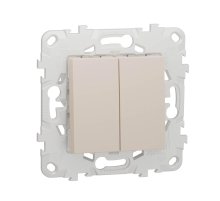 Переключатель двухклавишный перекрестный Schneider Electric Unica New NU521544