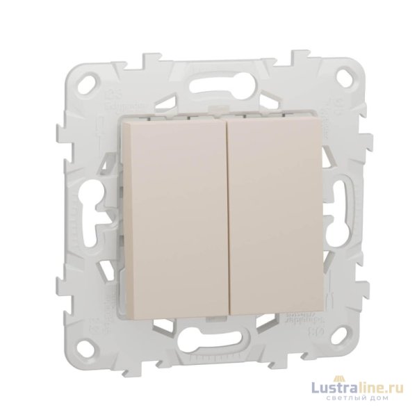 Переключатель двухклавишный перекрестный Schneider Electric Unica New NU521544