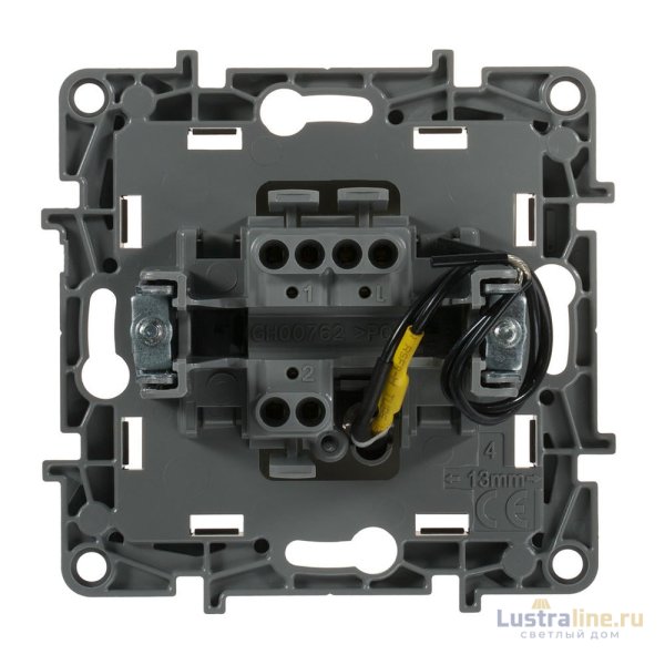 Переключатель одноклавишный Legrand Etika с подсветкой 10A 250V слоновая кость 672315