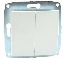 Выключатель двухклавишный Mono Electric Despina-Larissa 10А 250В белый 500-001925-102 Выключатель двухклавишный Mono Electric Despina-Larissa 10А 250В белый 500-001925-102