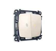 Комплект механизма 2-кл выключателя с подсветкой Ambrella Volt Omega MO304010