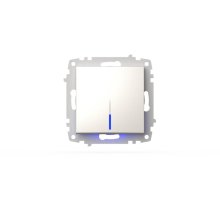 Выключатель одноклавишный с подсветкой ELBI Zena Vega 609-012500-201