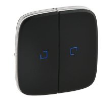 Лицевая панель Legrand Valena Allure выключателя двухклавишного с подсветкой антрацит 755228