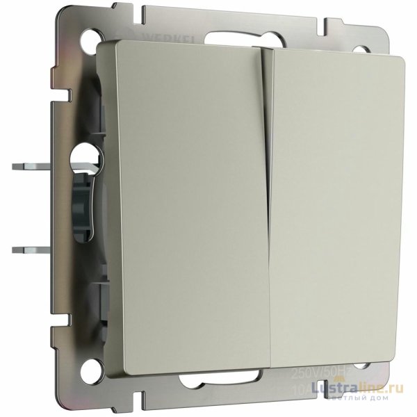 Выключатель двухклавишный проходной Werkel W1222004 4690389211928 a069458