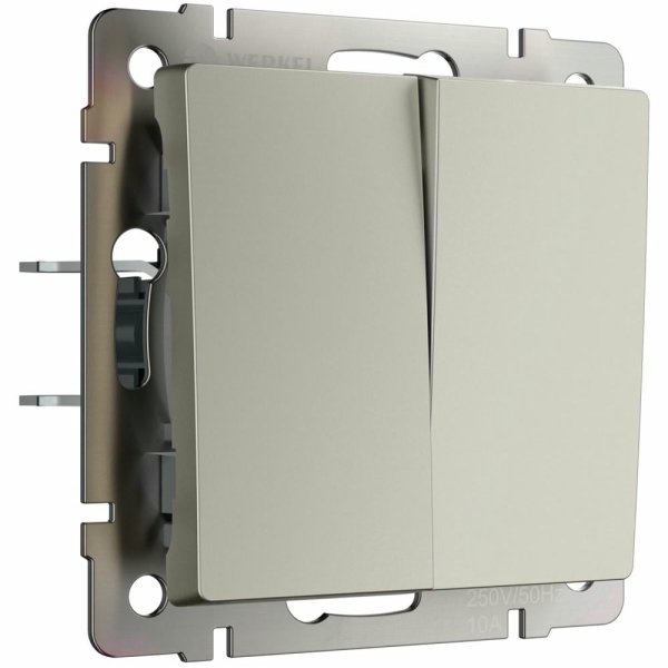 Выключатель двухклавишный проходной Werkel W1222004 4690389211928 a069458