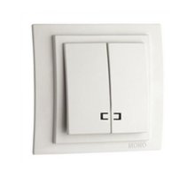 Выключатель двухклавишный с подсветкой Mono Electric Despina-Larissa 10А 250В слоновая кость 500-000125-103 Выключатель двухклавишный с подсветкой Mono Electric Despina-Larissa 10А 250В слоновая кость 500-000125-103