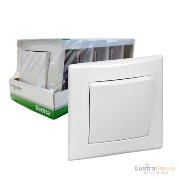 Выключатель одноклавишный Schneider Electric Sedna 10A 250V (упаковка из 5 шт.) SDN0109121