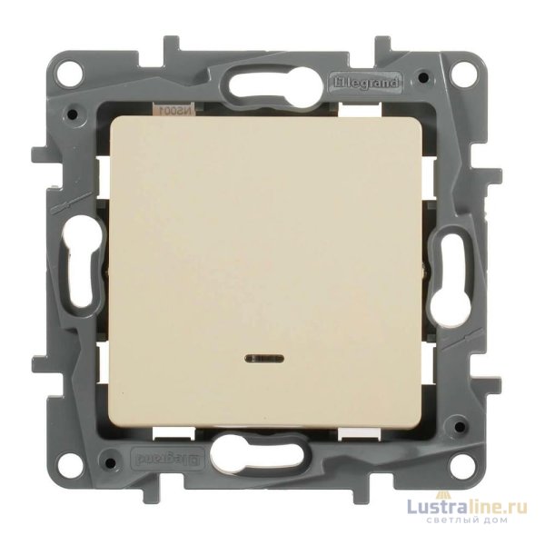 Выключатель одноклавишный Legrand Etika 10A 250V с подсветкой белый 672203