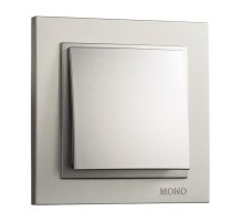 Выключатель одноклавишный Mono Electric Despina 10А 250В серебро 102-212125-100