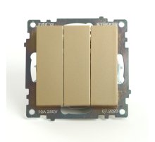 Выключатель 3-клавишный Stekker Катрин GLS10-7108-08 49219