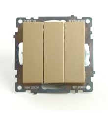 Выключатель 3-клавишный Stekker Катрин GLS10-7108-08 49219